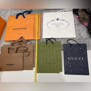 Louis Vuitton, Burberry shopping bag